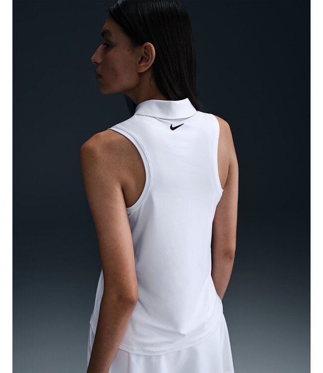 Nike Nike Dames Victory Dri-FIT Mouwloos Polo Wit