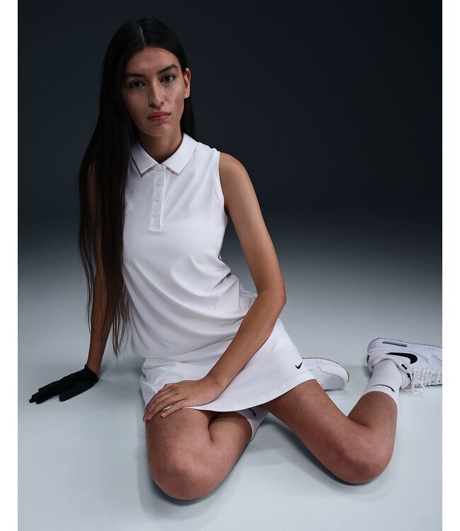 Nike Nike Dames Victory Dri-FIT Mouwloos Polo Wit