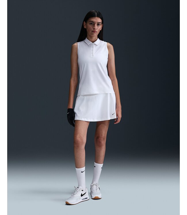 Nike Nike Dames Victory Dri-FIT Mouwloos Polo Wit