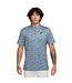 Nike Nike Heren Polo Dri-Fit Tour POA Print Blauw