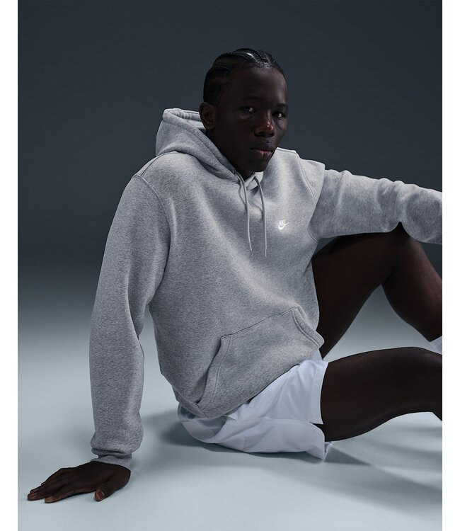 Nike Nike Uni Trui Club BB Hoodie Licht Grijs