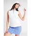 Calvin Klein Calvin Klein Dames Leigh S/Less Polo White/Cornflower Blue