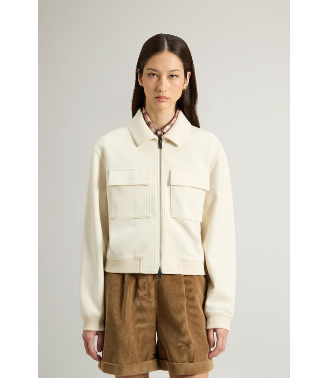 Woolrich Woolrich Women Super Soft Interlock Sweatshirt Mily Cream