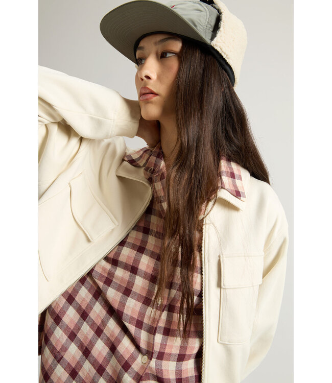 Woolrich Woolrich Women Super Soft Interlock Sweatshirt Mily Cream