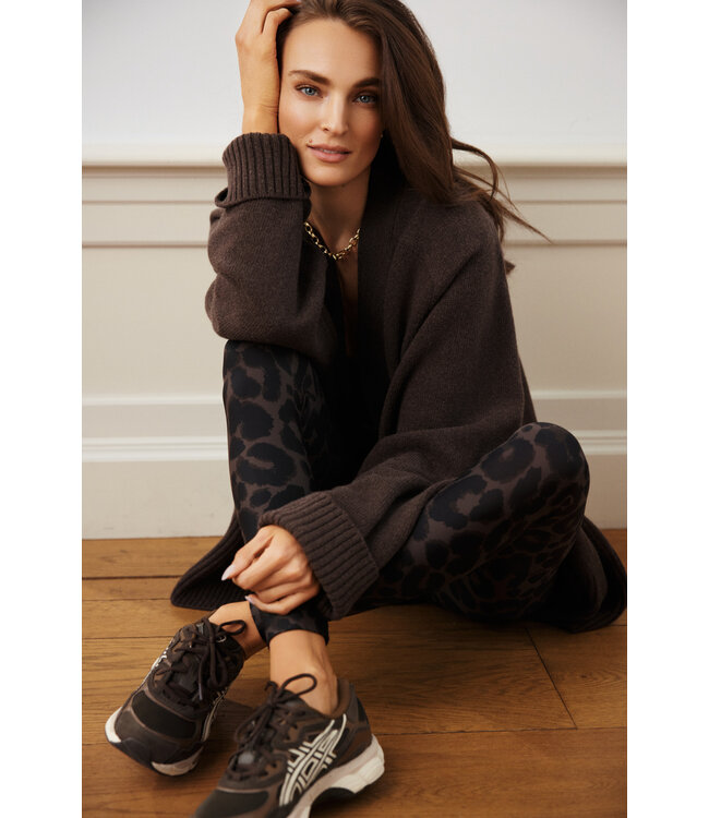 Deblon Deblon Classic Leggings High Waistband Leopard Cacao