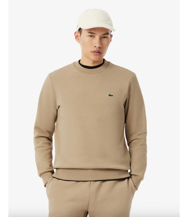Lacoste Lacoste Heren Ronde Nek Trui Viennese Beige