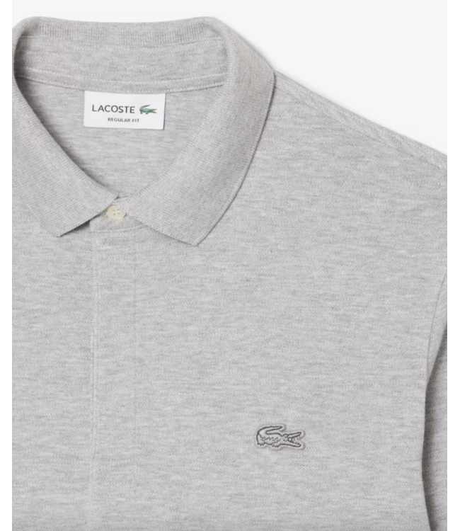 Lacoste Lacoste Heren Regular Fit 1HP4 Lange Mouw Polo Silver Shine