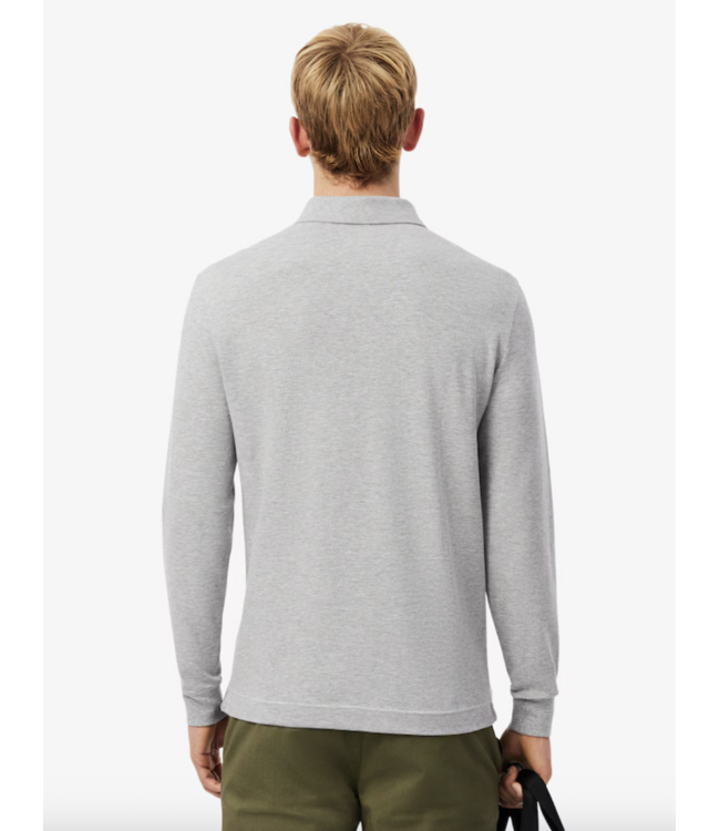Lacoste Lacoste Heren Regular Fit 1HP4 Lange Mouw Polo Silver Shine
