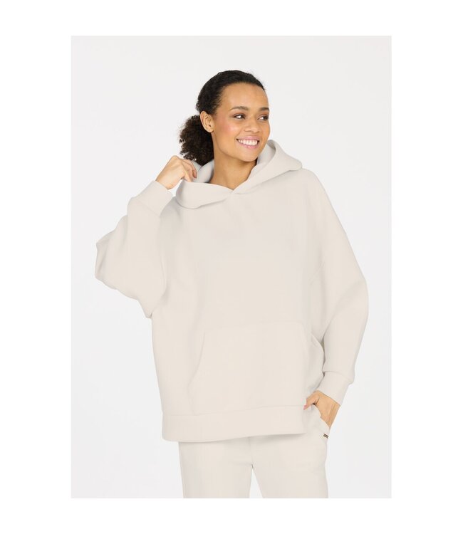 Athlecia Athlecia Larisa Dames Hoodie Vaporous Gray/ Off White