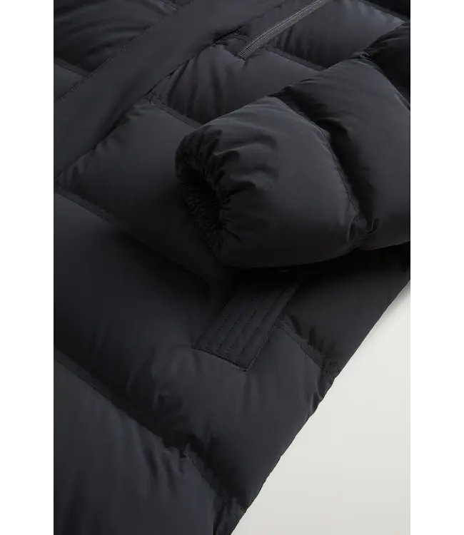 Woolrich Woolrich Heren Matt Stretch Long Winter Puffer Black