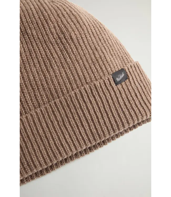 Woolrich Woolrich Knitted Ribbed Beanie Cornstalk