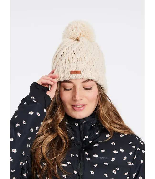 Protest Dames Paisley Beanie Kit offwhite