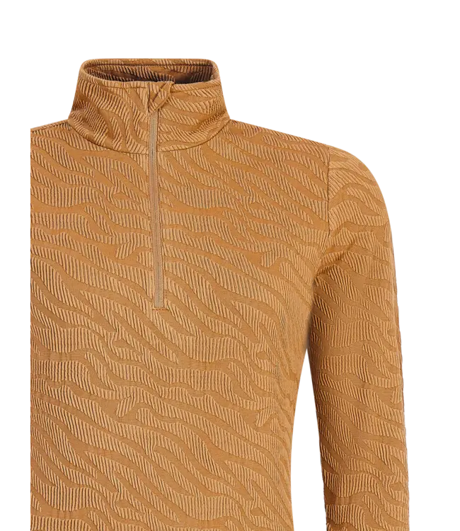 Protest PRTShirley Women 1/4 Zip Active Top Teddy Brown