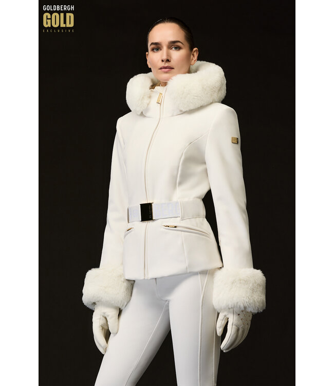 Goldbergh Goldbergh Prezioso Ski Jacket Faux Border Cream - Goldline