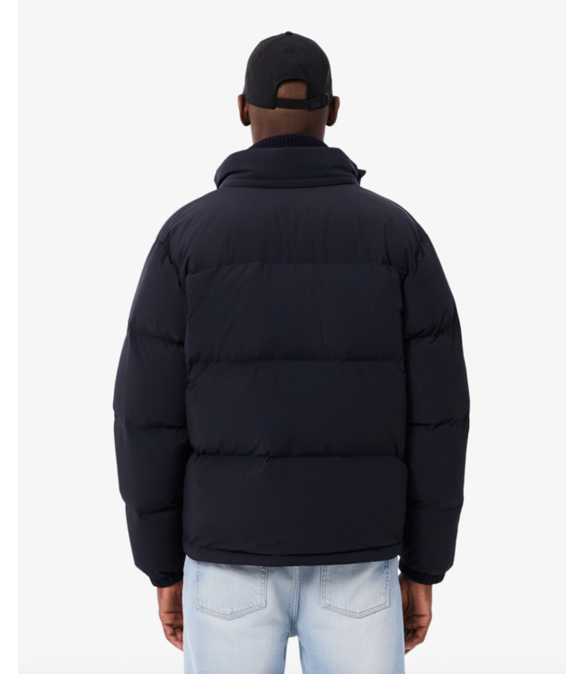 Lacoste Lacoste Waterafstotend Donsjack met Capuchon (rits) Navy