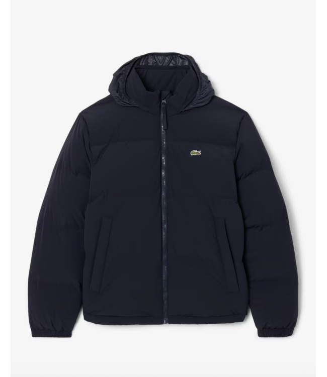 Lacoste Lacoste Waterafstotend Donsjack met Capuchon (rits) Navy