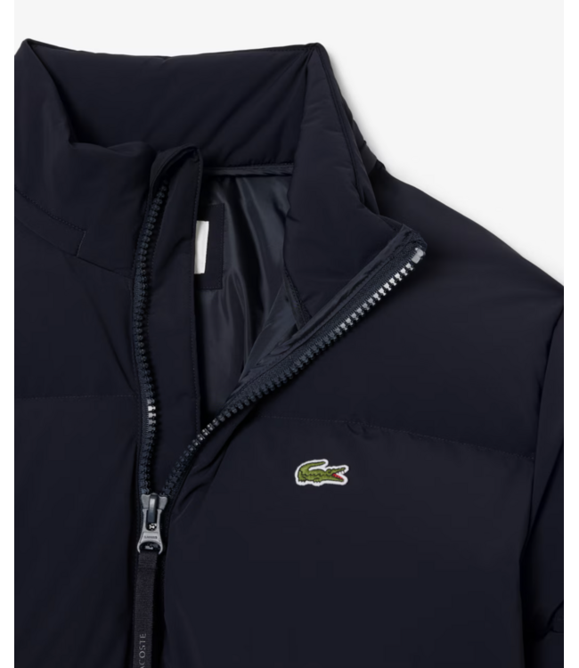 Lacoste Lacoste Waterafstotend Donsjack met Capuchon (rits) Navy
