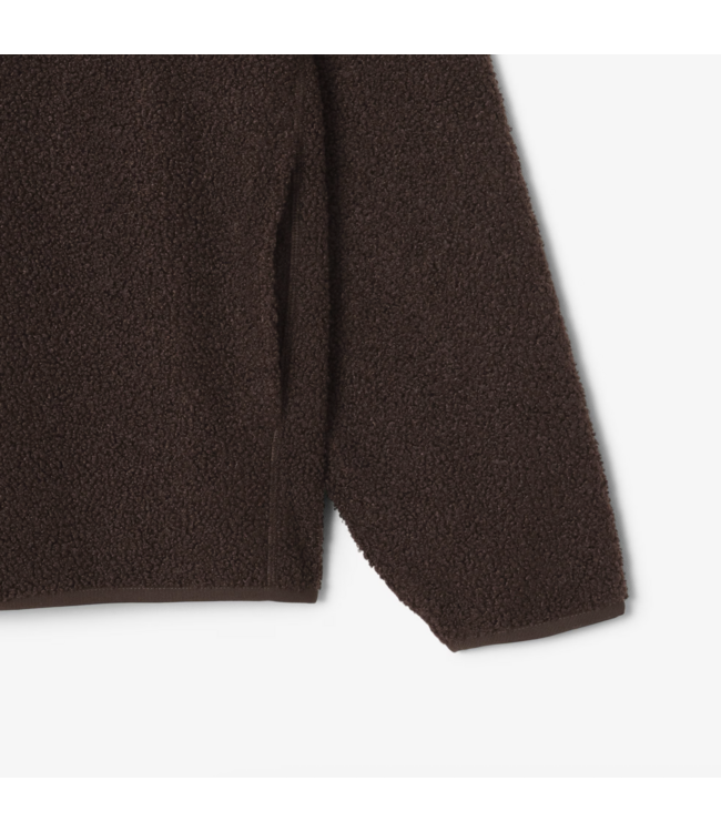 Lacoste Lacoste Polar Fleece Sweatshirt met Hoge Rits Oversized Bruin Teddy