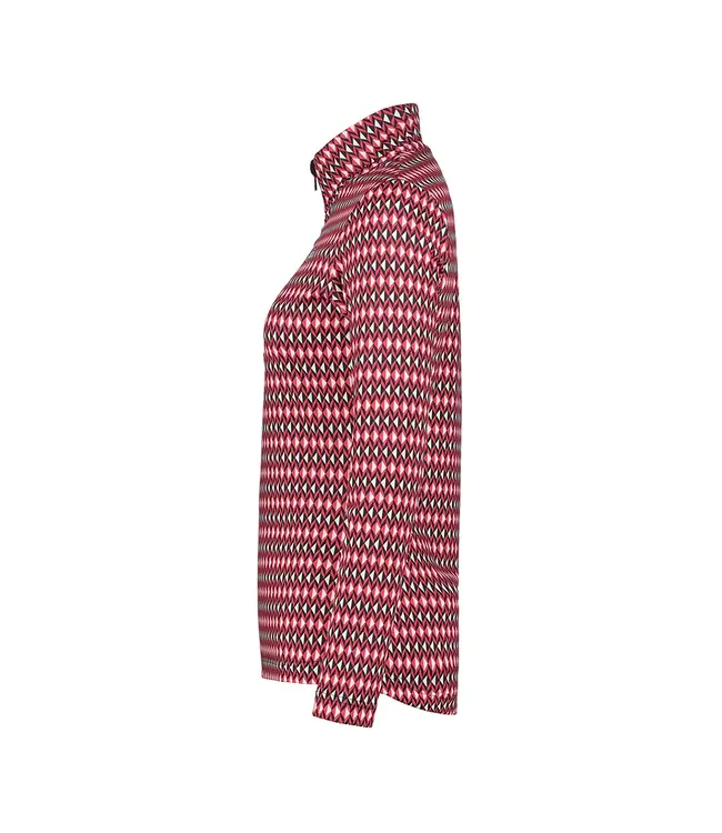 Luhta Luhta Peuratunturi Dames Skipully Print Roze/blauw/wit