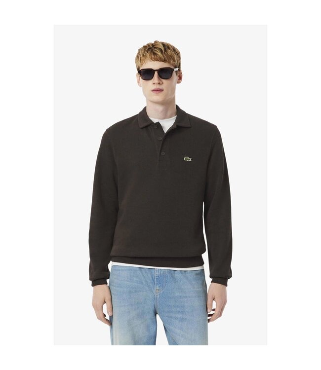 Lacoste Lacoste Regular fit Polo Lange Mouw Puur katoen Marron Brown