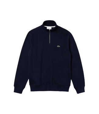 Lacoste Lacoste Heren Sweater Rib Interlock Half Zip Dark Navy
