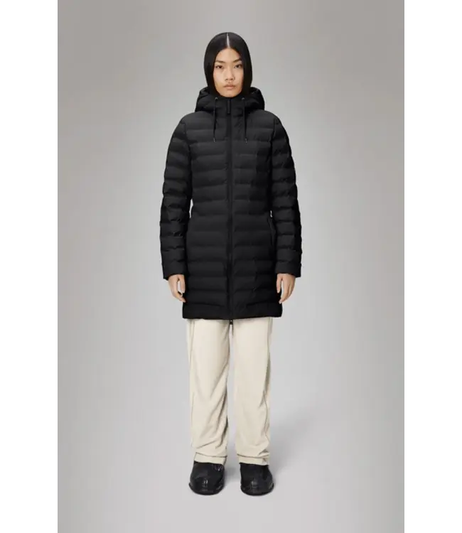 Rains Rains Lohja Long Puffer Curve Jacket W3T3 Black