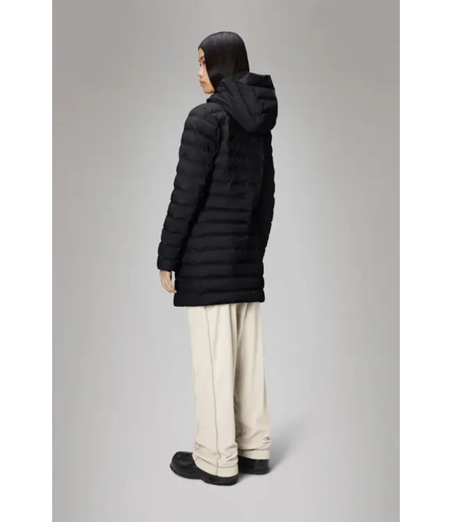 Rains Rains Lohja Long Puffer Curve Jacket W3T3 Black