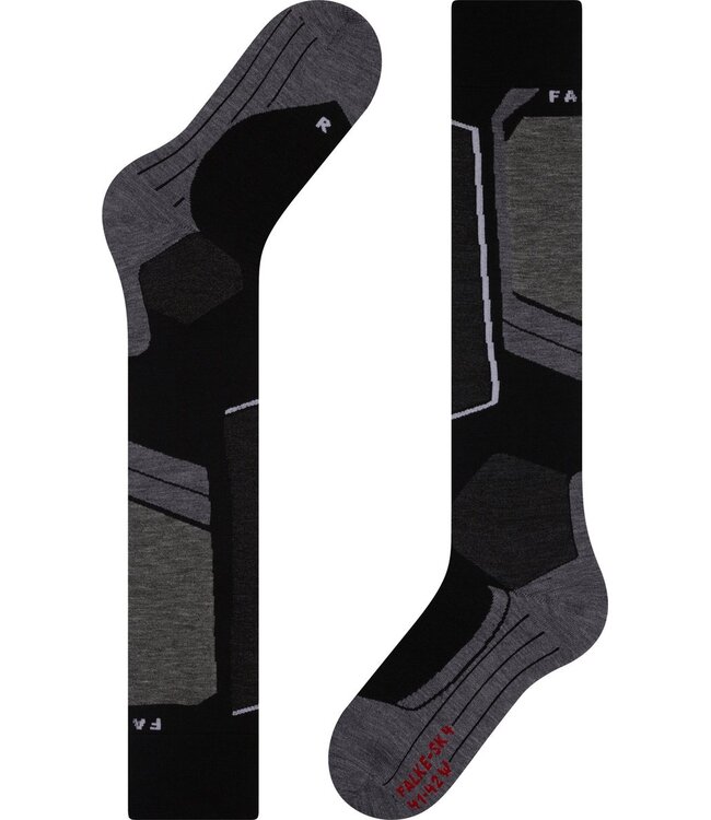 Falke Falke Skisokken Dames Sk4 Zwart/Grijs