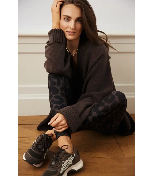 Deblon Deblon Florence Boyfriend Cardigan Cacao Melange