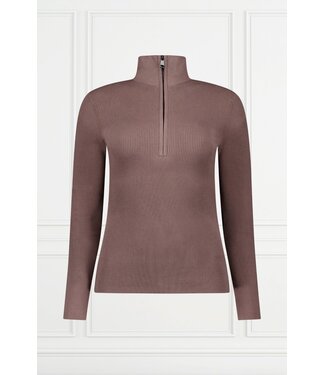 Airforce Sport Airforce Ruby Ribbed Lady Ski Pully Deep Taupe/White