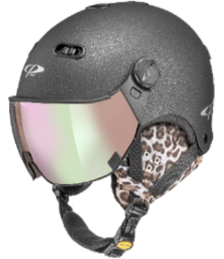 CP Helmets CP Carachillo Black Sparkling S.t. Helmet DL Vario Wp Mirror Lens