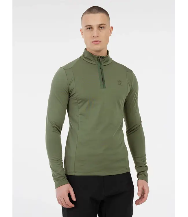 Protest Heren Rewill 1/4 Zip Pully Aspen Green