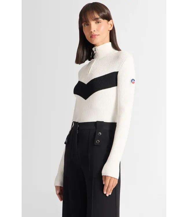 Fusalp Fusalp Andromede B Womens Ski Pully Zip Neige/Noir