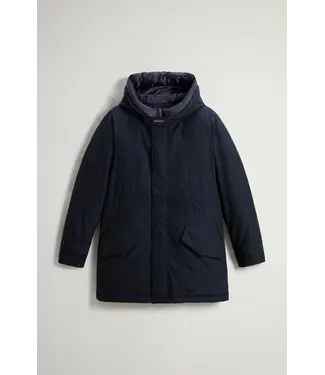 Woolrich Woolrich Men Polar High Collar Parka Melton Blue