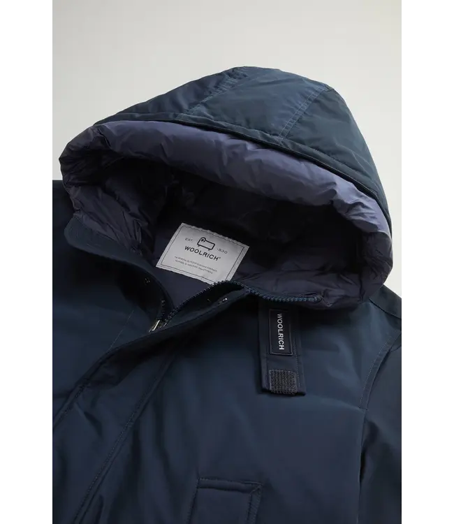 Woolrich Woolrich Men Polar High Collar Parka Melton Blue