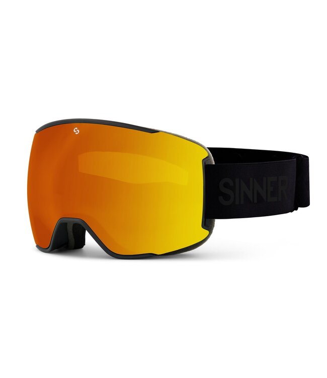Sinner Sinner Snowflake Ski Goggle Matt Black Cat. S3+S1