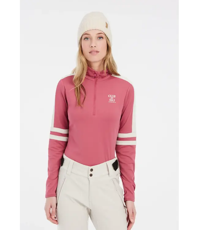Protest Dames Prue 1/4 Zip Pully Rose Dust