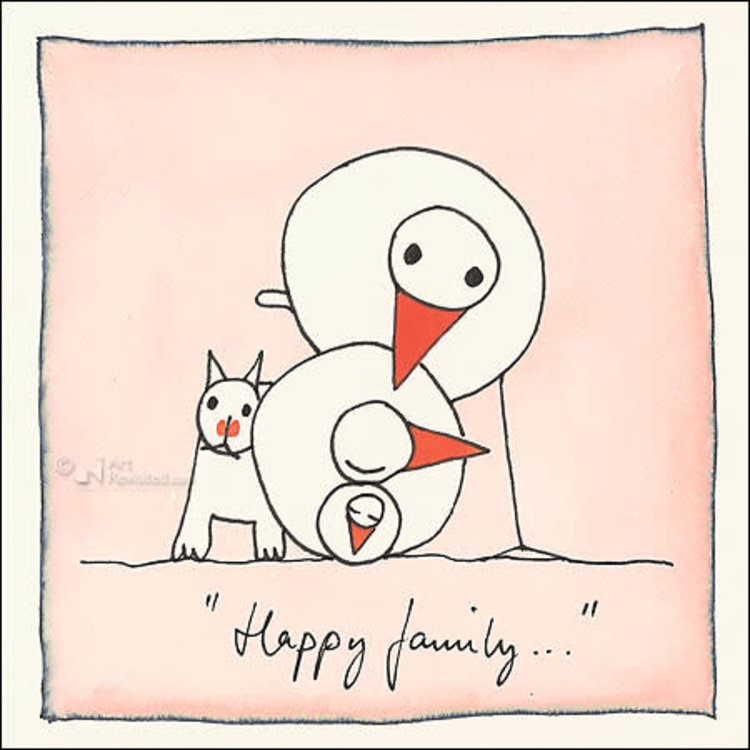 Art Revisited kunstkaart Hans Innemee - happy family