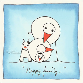 Art Revisited kunstkaart Hans Innemee - happy family