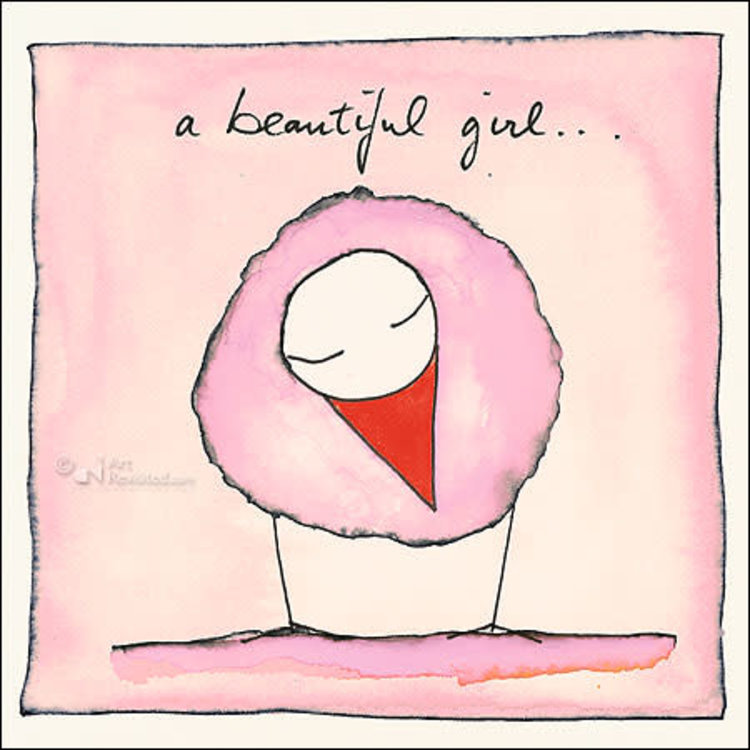 Art Revisited kunstkaart Hans Innemee - a beautiful girl