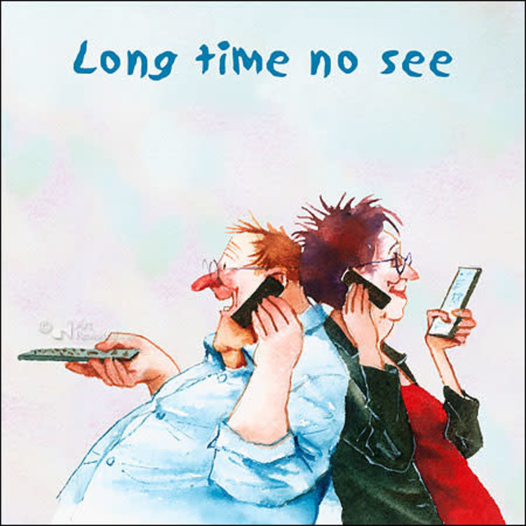 Art Revisited kunstkaart Marius van Dokkum - long time no see