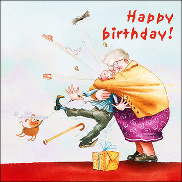 Art Revisited kunstkaart Marius van Dokkum -happy birthday