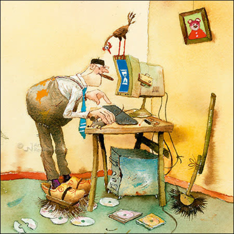 Art Revisited kunstkaart Marius van Dokkum - opa Jan