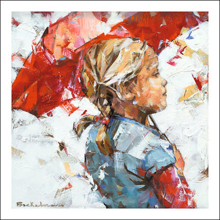 Art Revisited kunstkaart Dorus Brekelmans - paraplu