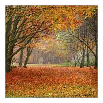 Art Revisited kunstkaart Aad Hofman - herfstbos