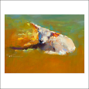 Art Revisited kunstkaart Dinie Boogaart - lammetje