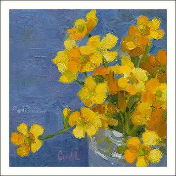 Art Revisited kunstkaart Claartje van der Linden - boterbloemetjes