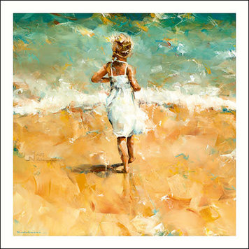 Art Revisited kunstkaart Dorus Brekelmans - witte jurk