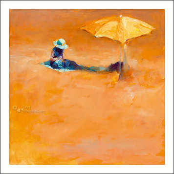 Art Revisited kunstkaart Dinie Boogaart - Hope cove, the reader