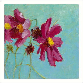 Art Revisited kunstkaart  Claartje van der Linden - Cosmea